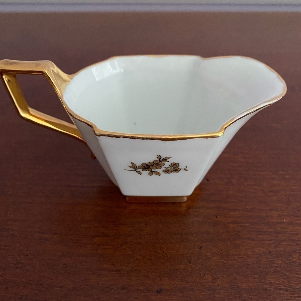 Vintage Porcelain Creamer/Gold Trim & Floral Detail/Collectible Mini Pitcher - Picture 3 of 7
